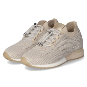 Low Sneaker - Beige Silber