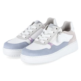 Low Sneaker - weiss/azur/flieder