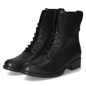 Schnürstiefeletten - schwarz