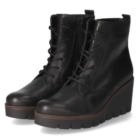 Schnürstiefeletten - schwarz (cognac)