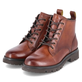 Schnürstiefeletten - cognac