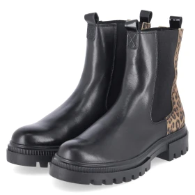 Chelsea Boots - Black-Leopard