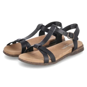 T-Steg-Sandalen FABRICIA 01 - Schwarz