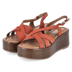 Plateausandalen - TERRACOTTA