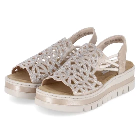 Plateau-Sandalen - beige