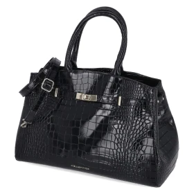 Handtasche - black-kroko