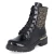 Schnürboots - schwarz kombi