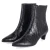 Ankle Boots - croco black