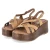 Plateausandalen - cognac