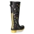 Gummistiefel FLOWERS - Black-Yellow