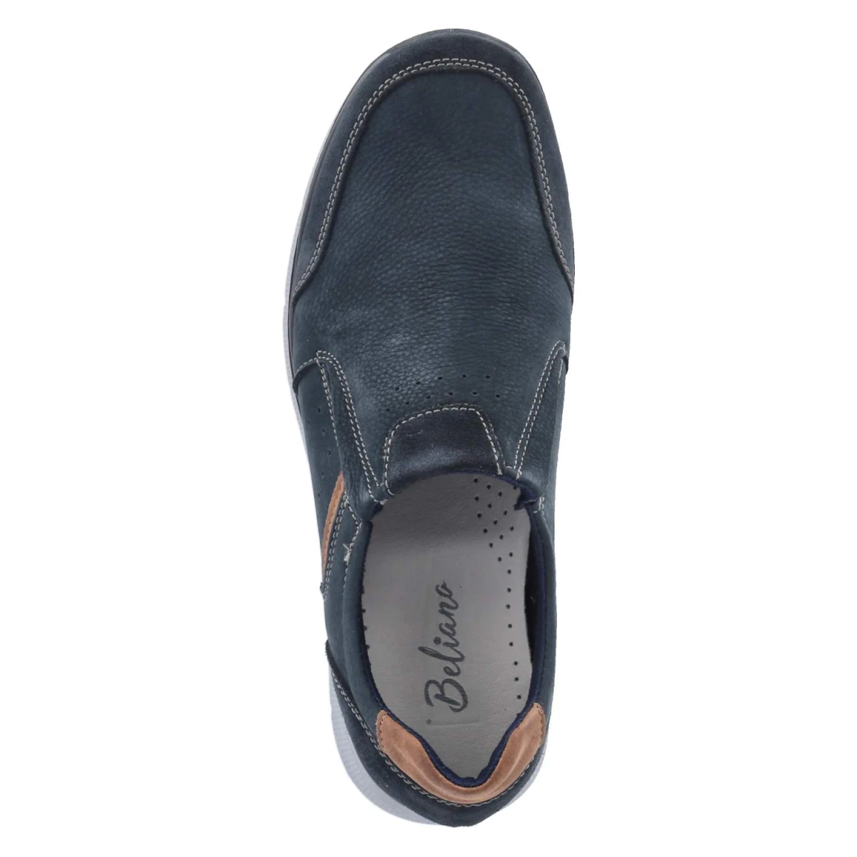 Slipper - blue/cognac