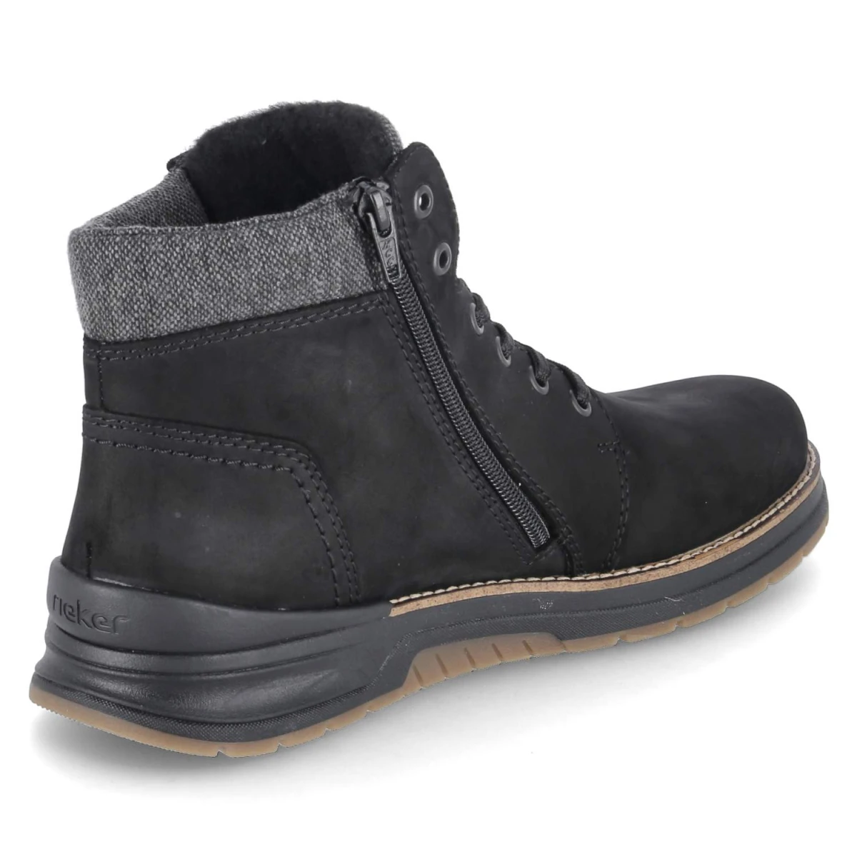 Schnürstiefeletten - schwarz