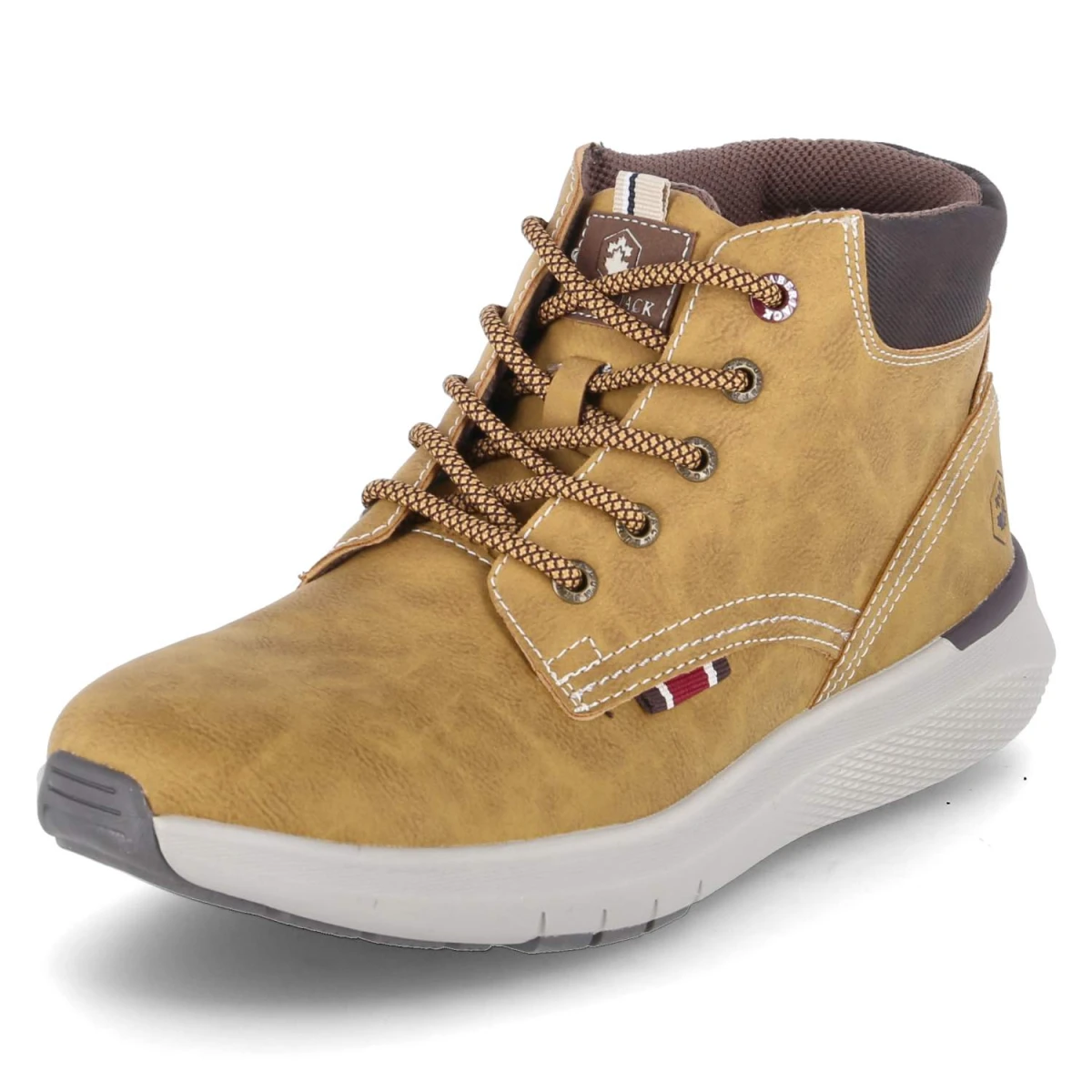 Schnürboots NEIL - yellow/dk brown