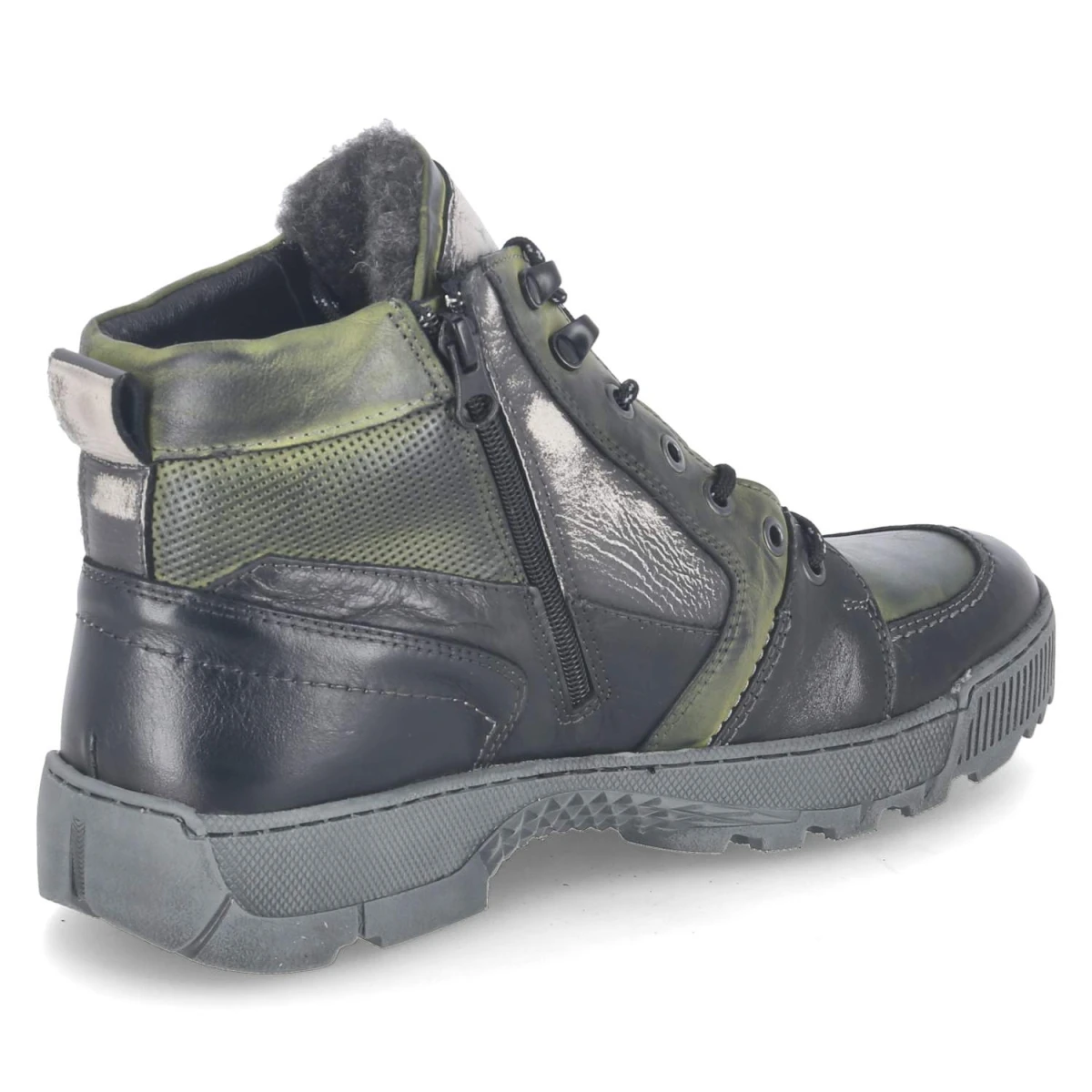 Winterboots - grün/schwarz