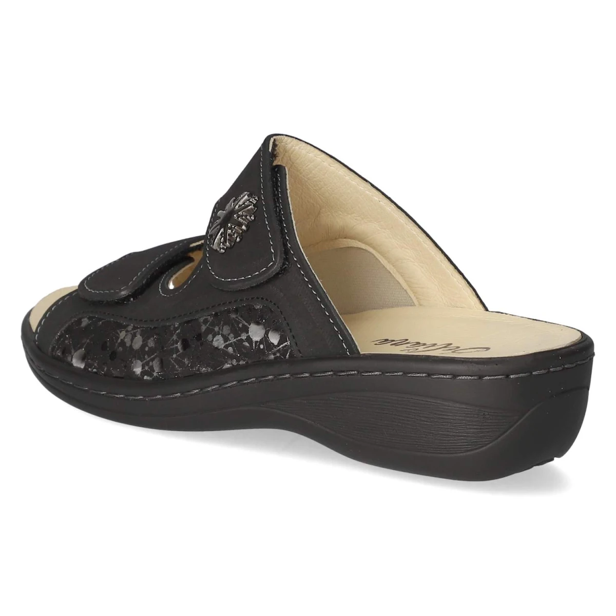 Pantoletten - Schwarz/ Space