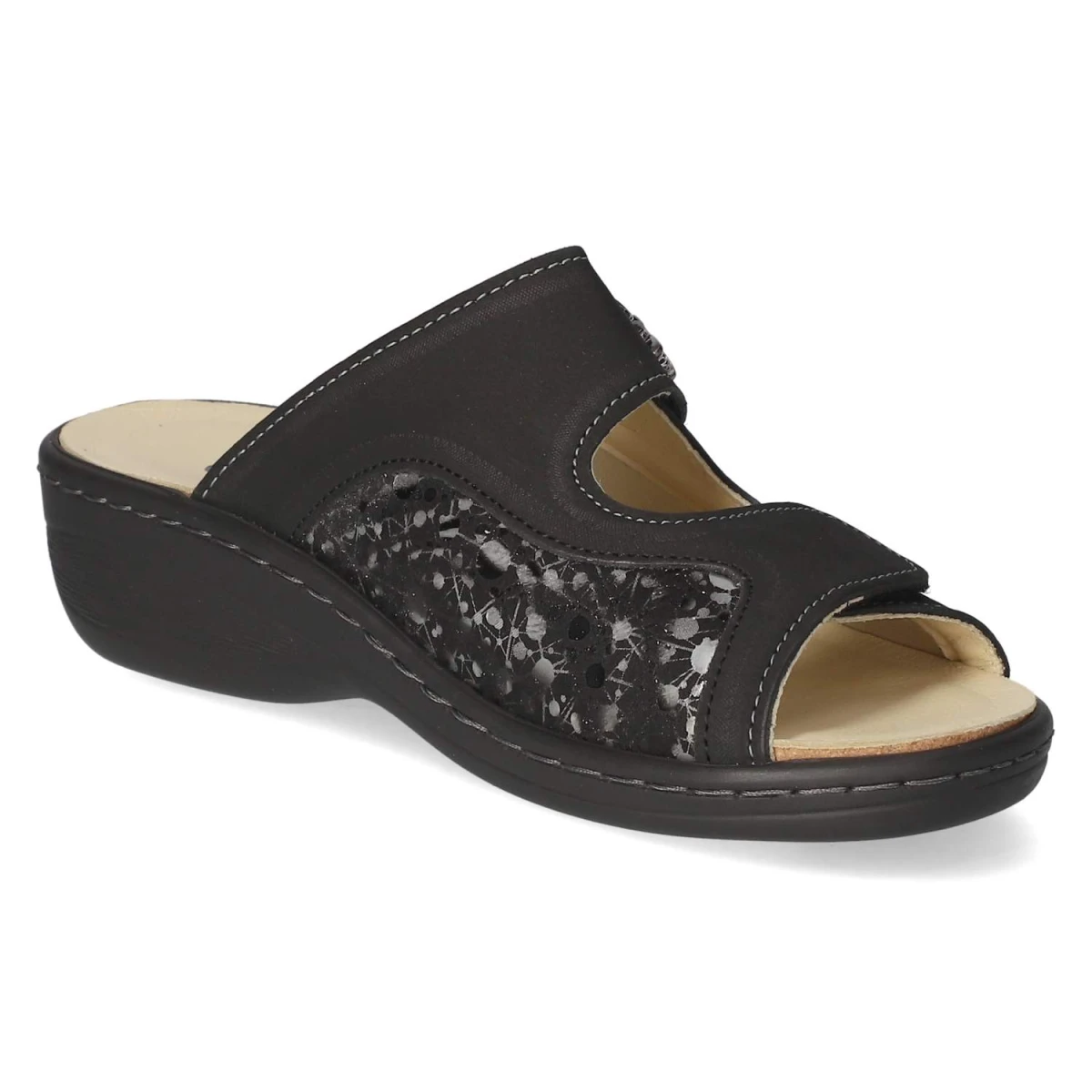 Pantoletten - Schwarz/ Space