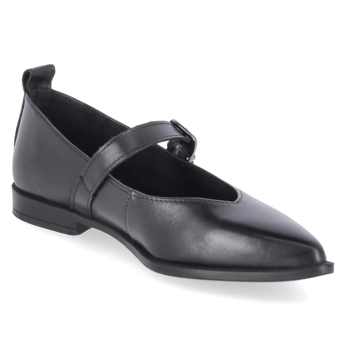 Spangenballerinas - BLACK LEATHER