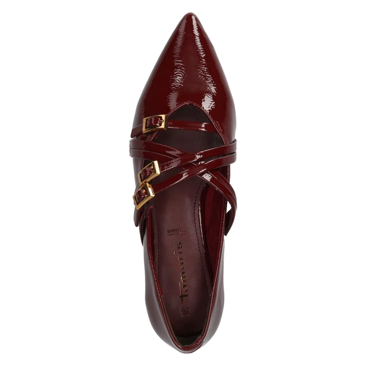 Spangenballerinas - MERLOT PATENT