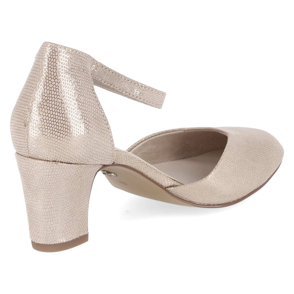 Riemchenpumps - LIGHT GOLD STRUCTURE