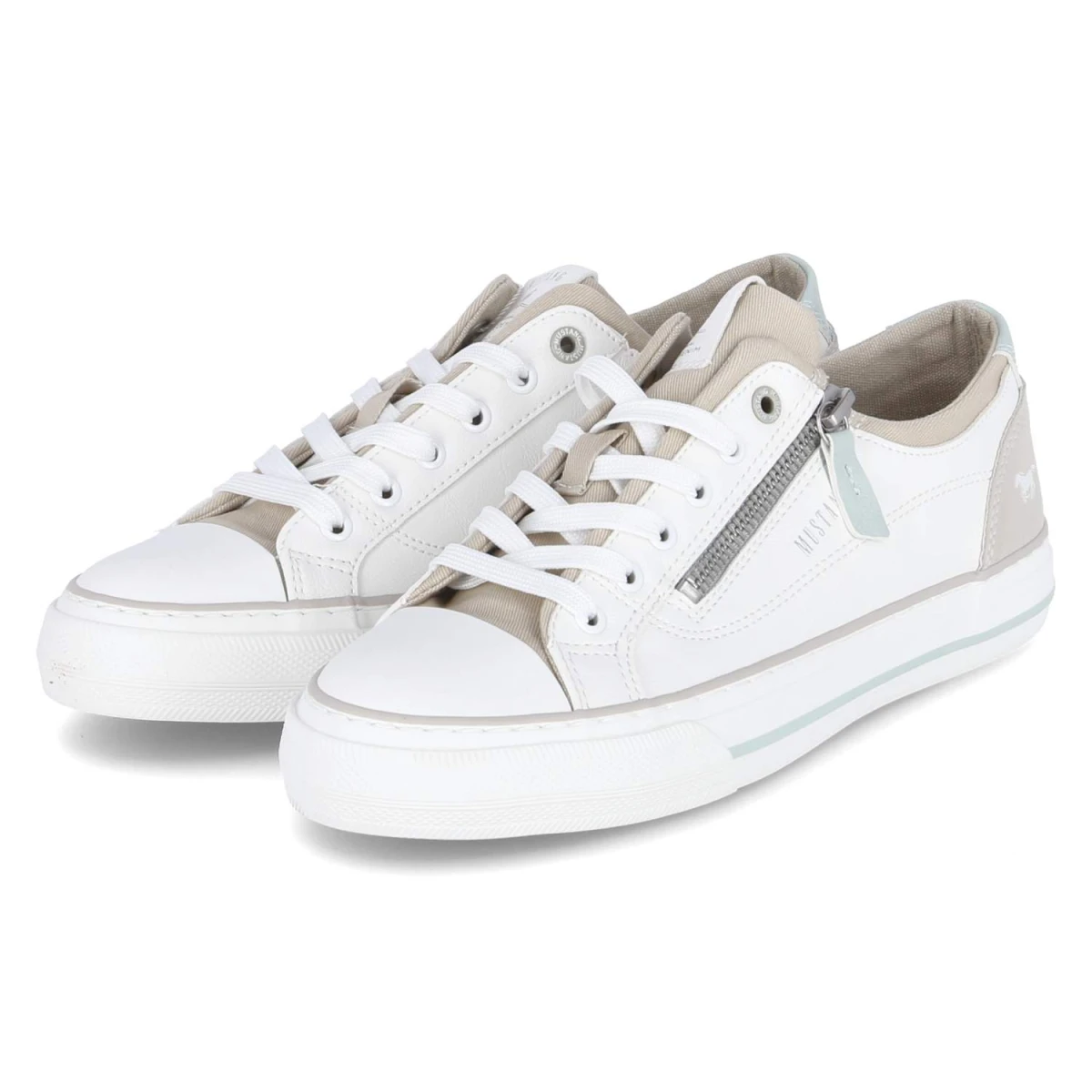 Low Sneaker - Weiss/Beige