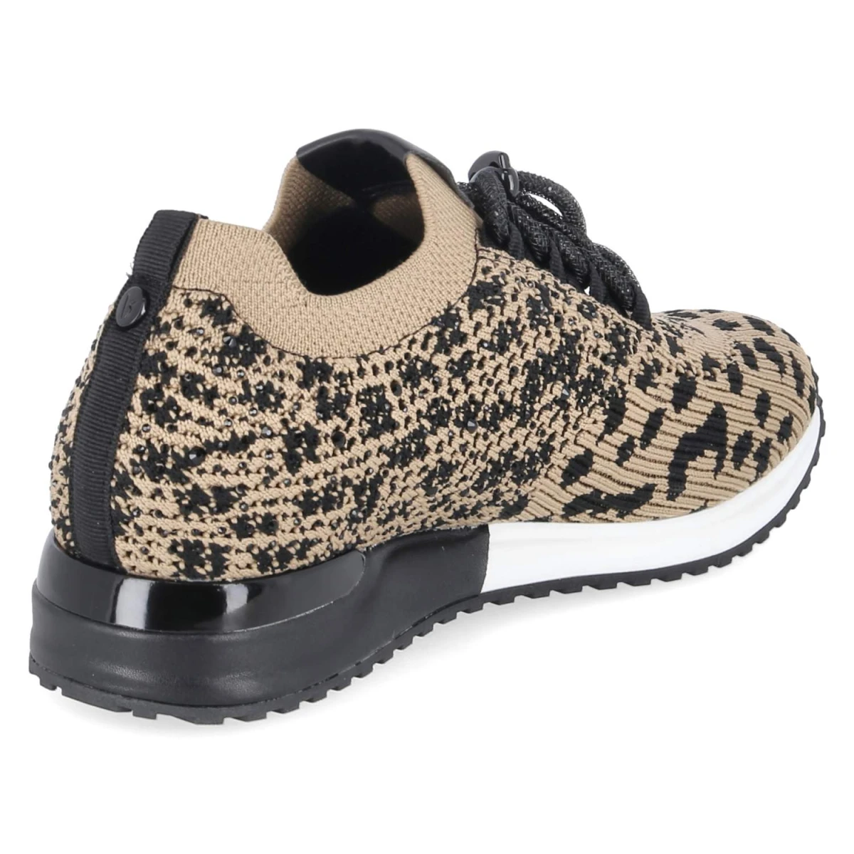 Sneaker - black/beige leopard