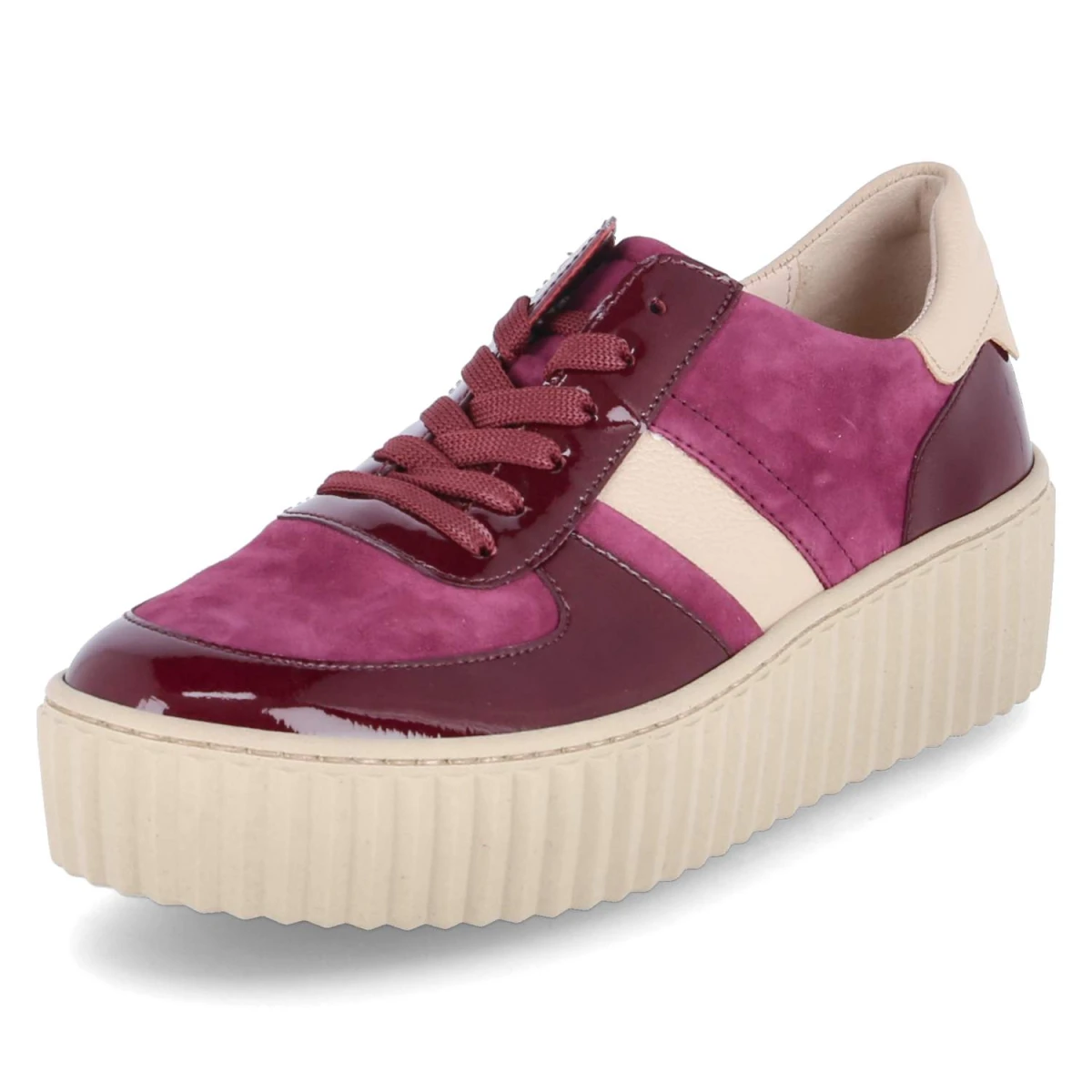 Low Sneaker - aubergine/sand