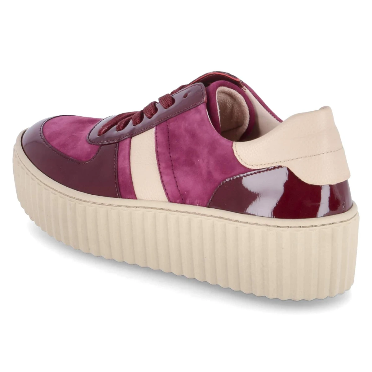 Low Sneaker - aubergine/sand