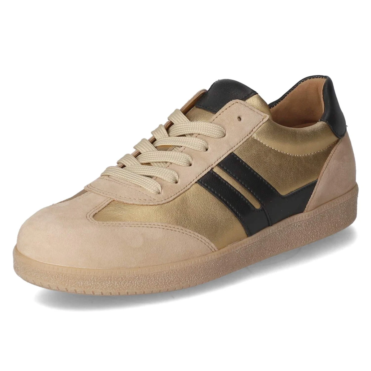 Low Sneaker - caramel/gold/schw.
