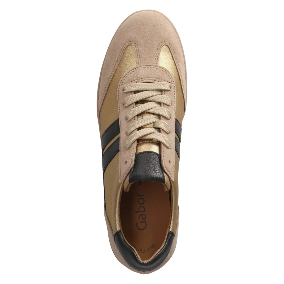 Low Sneaker - caramel/gold/schw.
