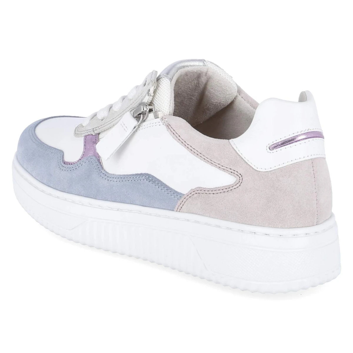 Low Sneaker - weiss/azur/flieder