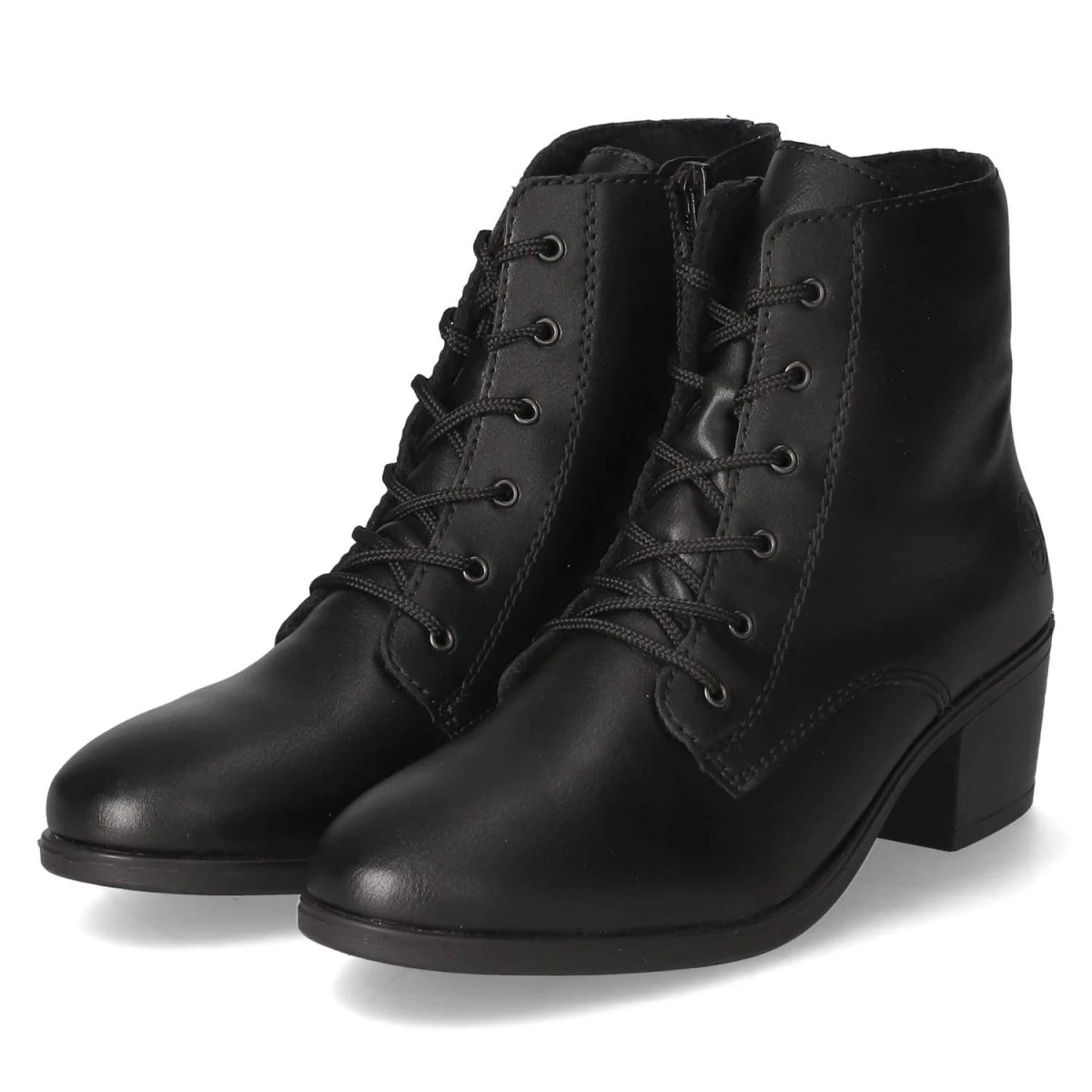 Schnürstiefeletten - schwarz