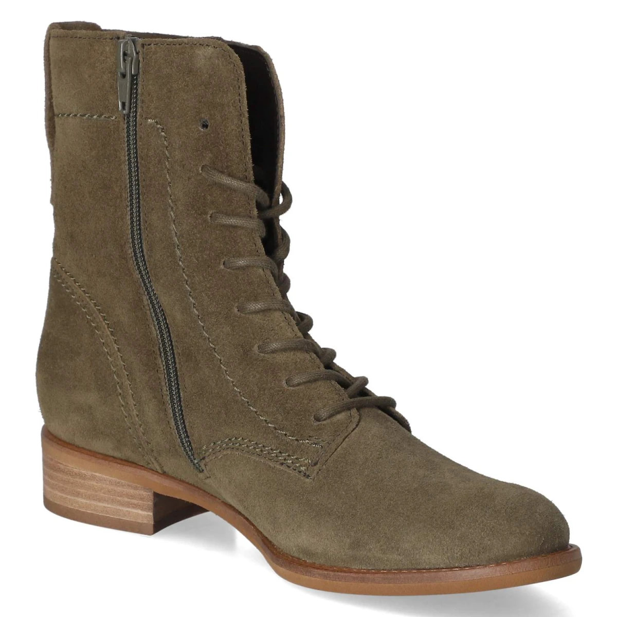 Schnürstiefeletten - oliv