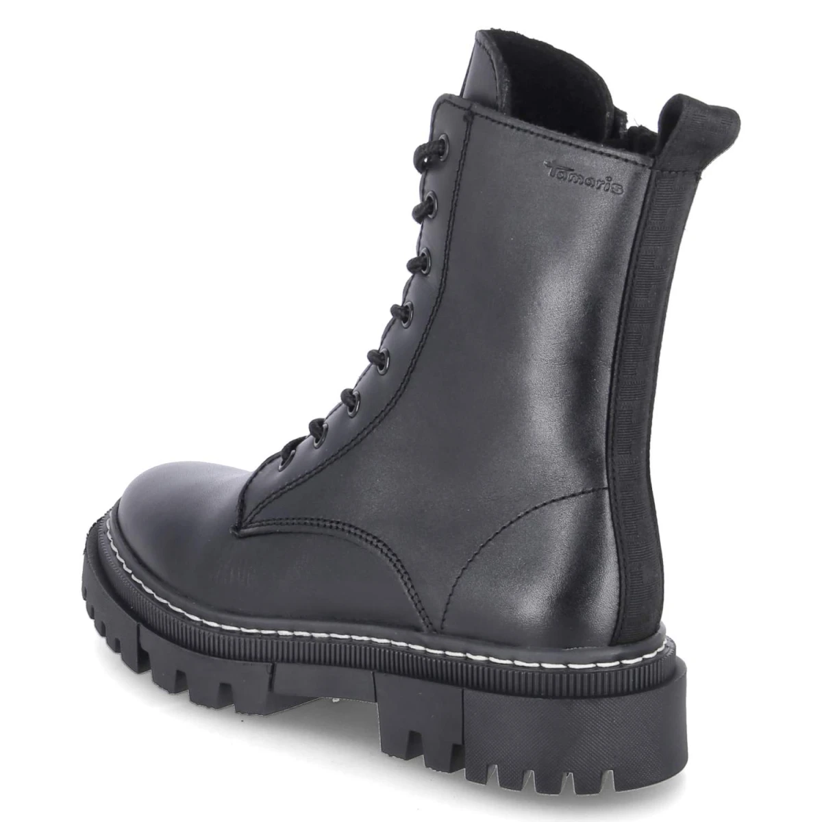 Schnürstiefeletten - BLACK LEATHER