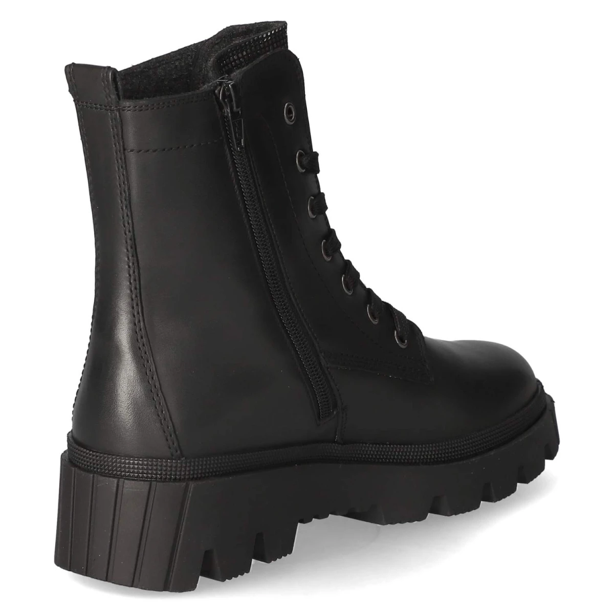 Schnürstiefeletten - schwarz/silber