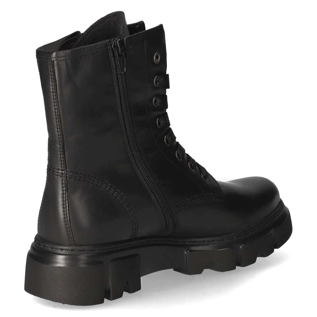 Schnürstiefeletten - schwarz