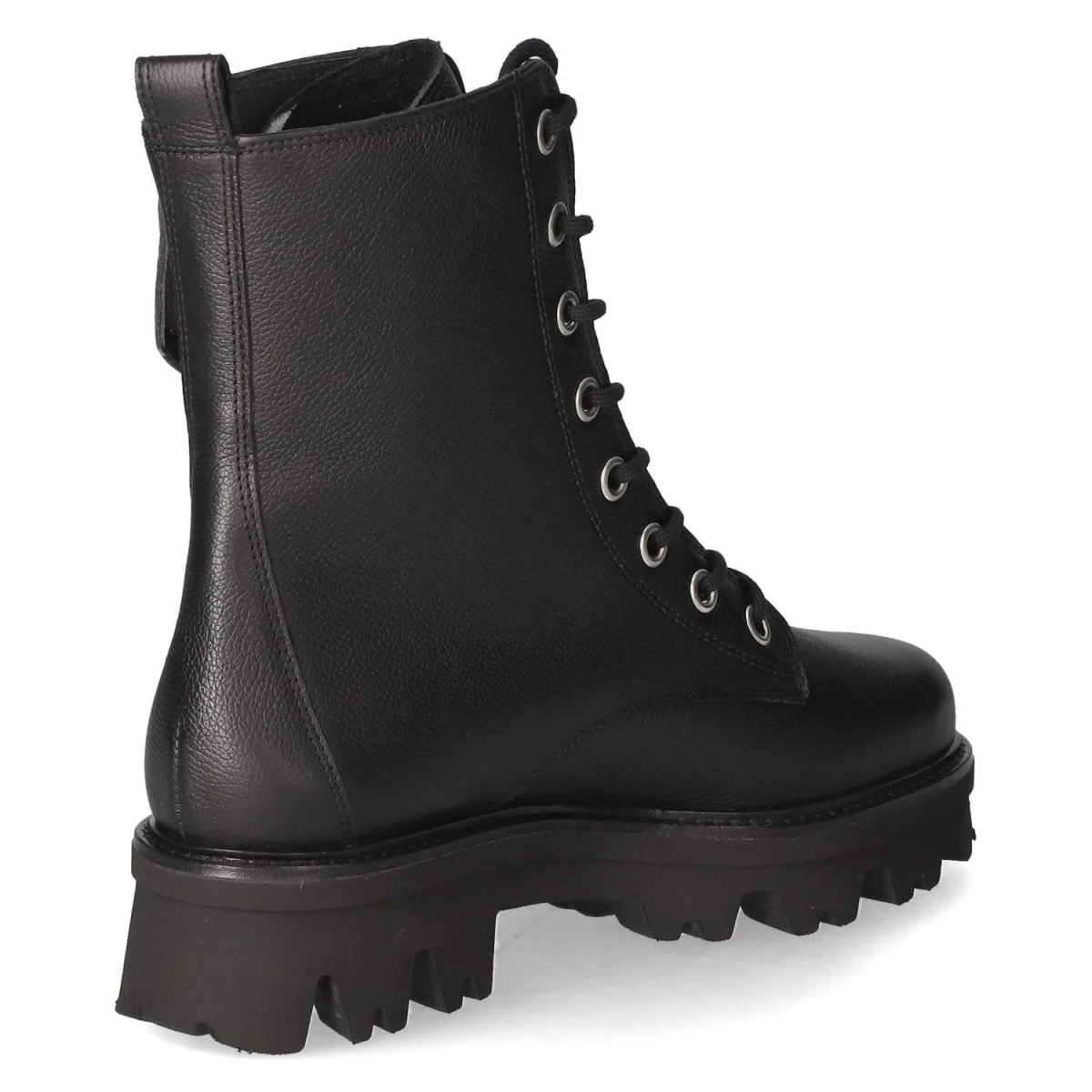 Schnürstiefeletten - schwarz