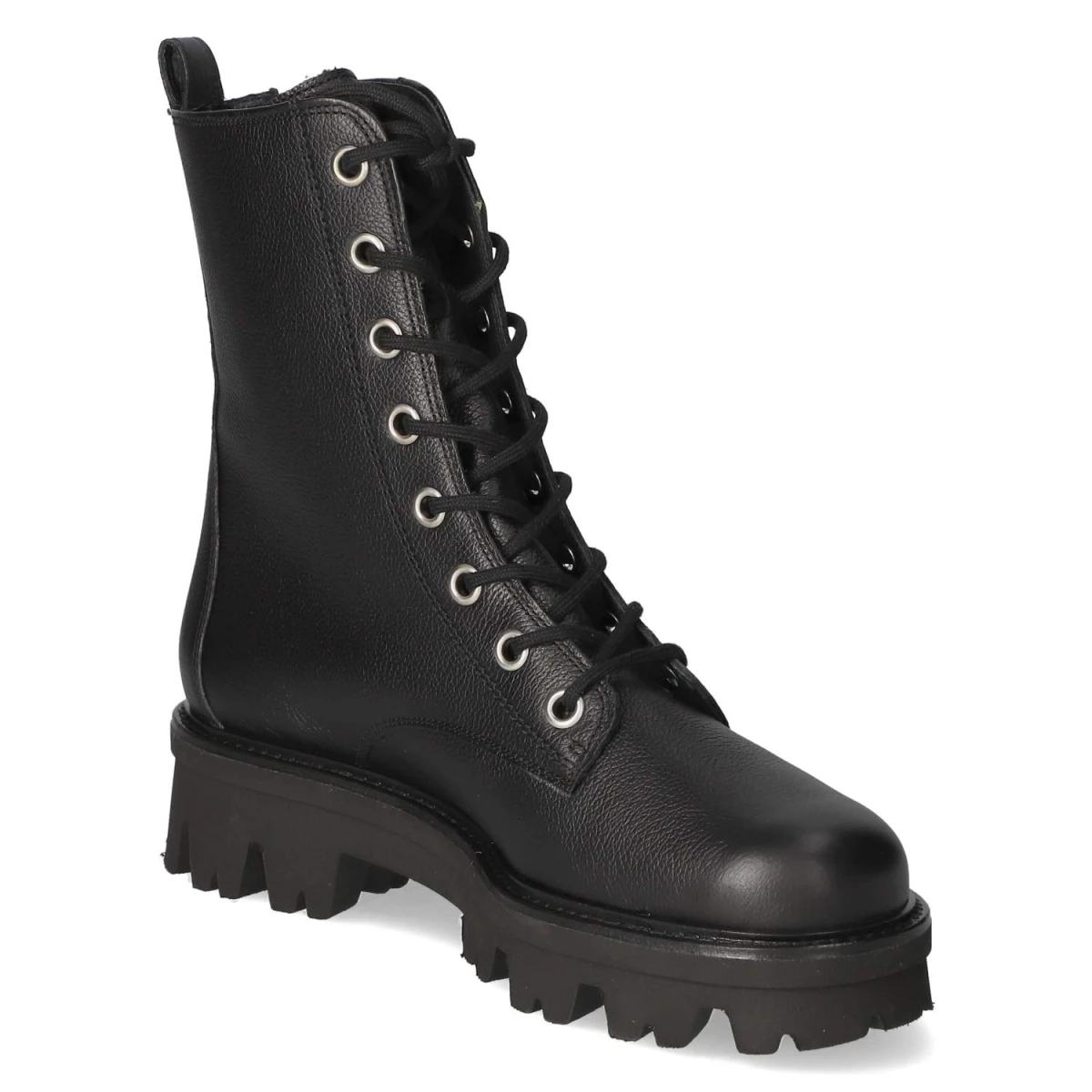 Schnürstiefeletten - schwarz