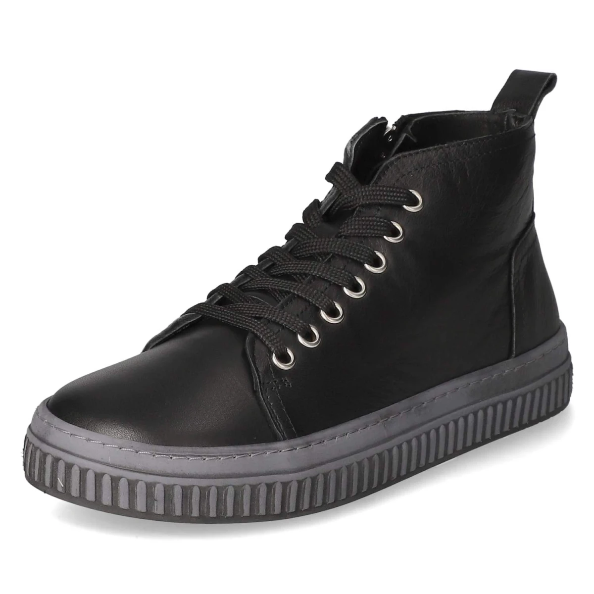 Schnürstiefeletten - schwarz/schiefer