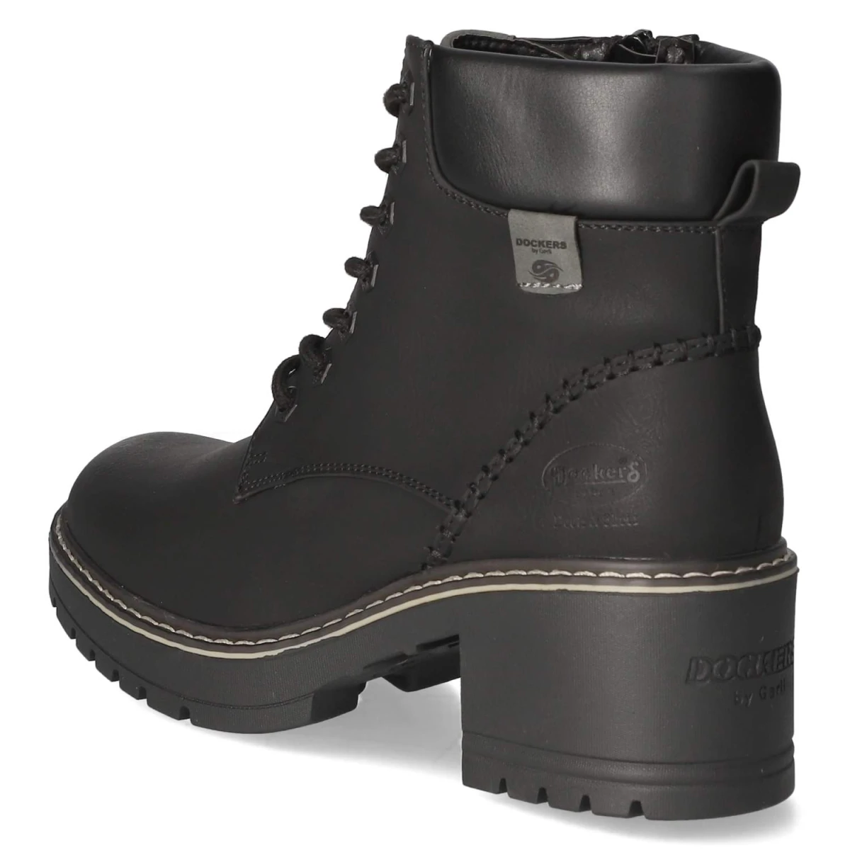 Schnürstiefeletten - schwarz