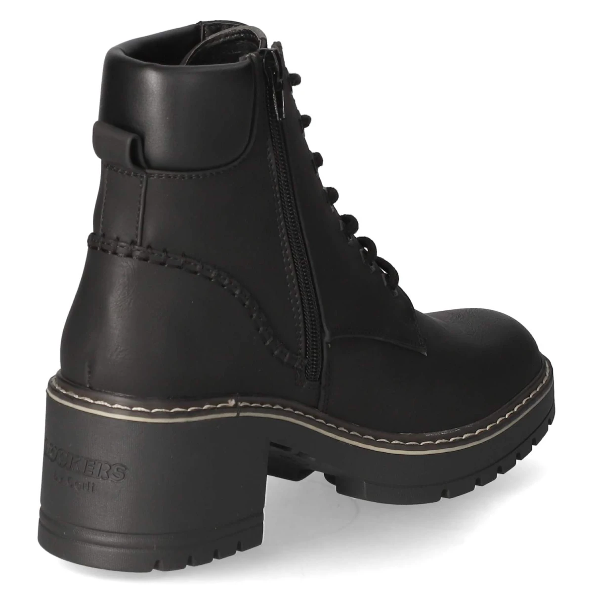 Schnürstiefeletten - schwarz