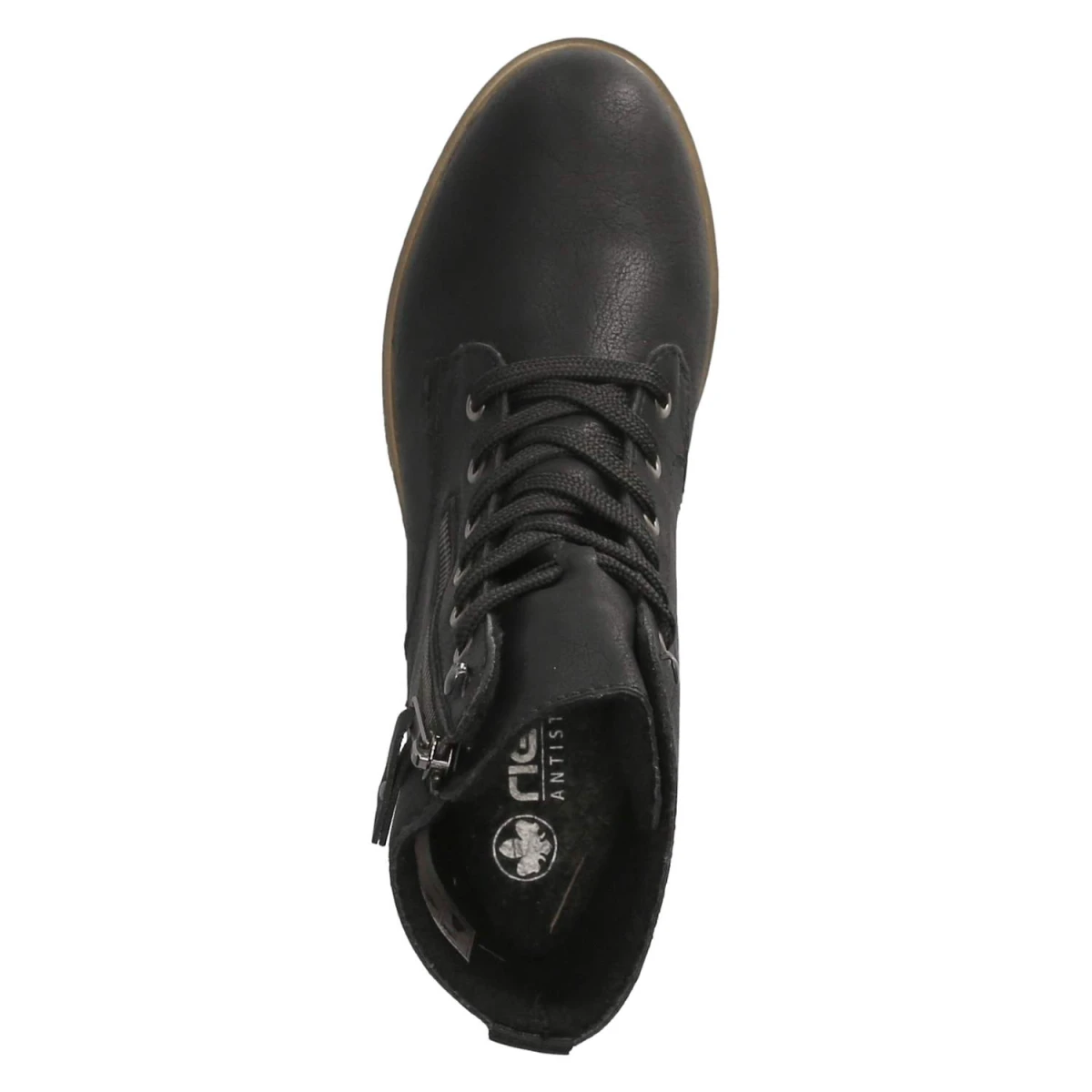 Schnürstiefeletten - schwarz