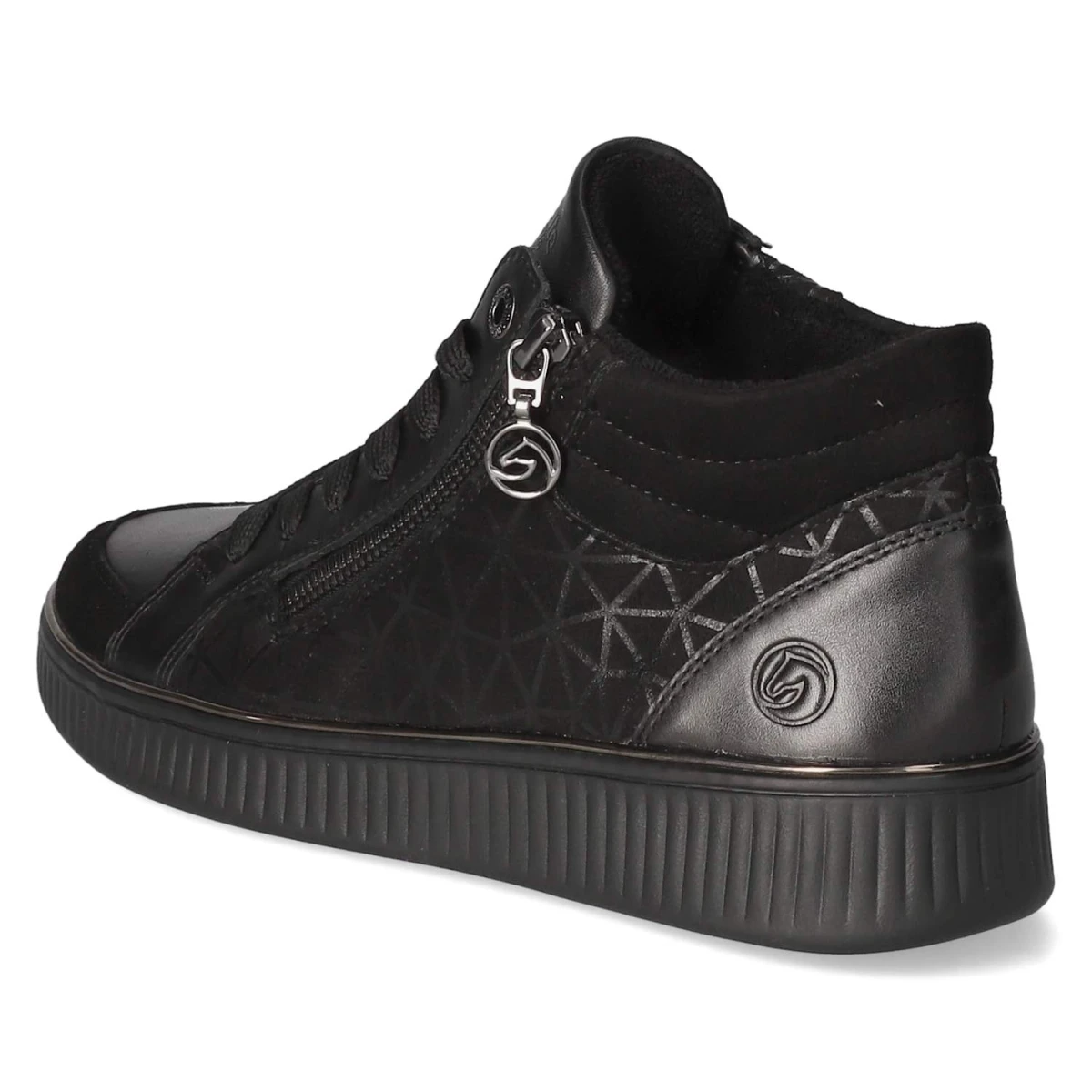 Schnürstiefeletten - schwarz