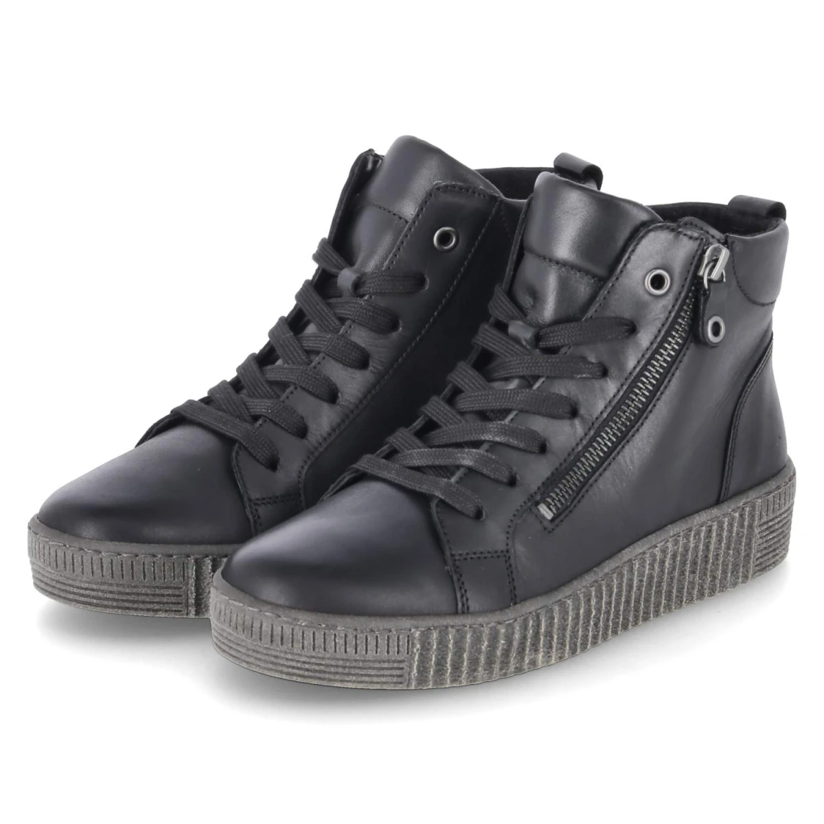 Schnürstiefeletten - schwarz (anthrazit)