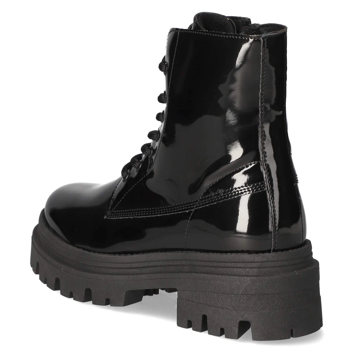 Schnürstiefeletten - BLACK PATENT