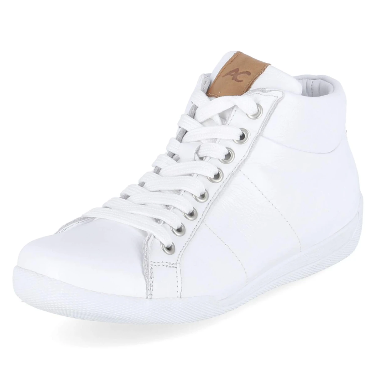 High Sneaker - weiß/brandy