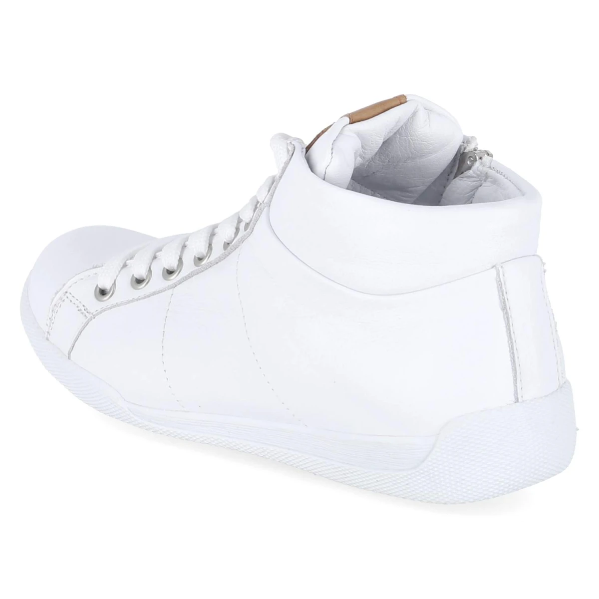 High Sneaker - weiß/brandy