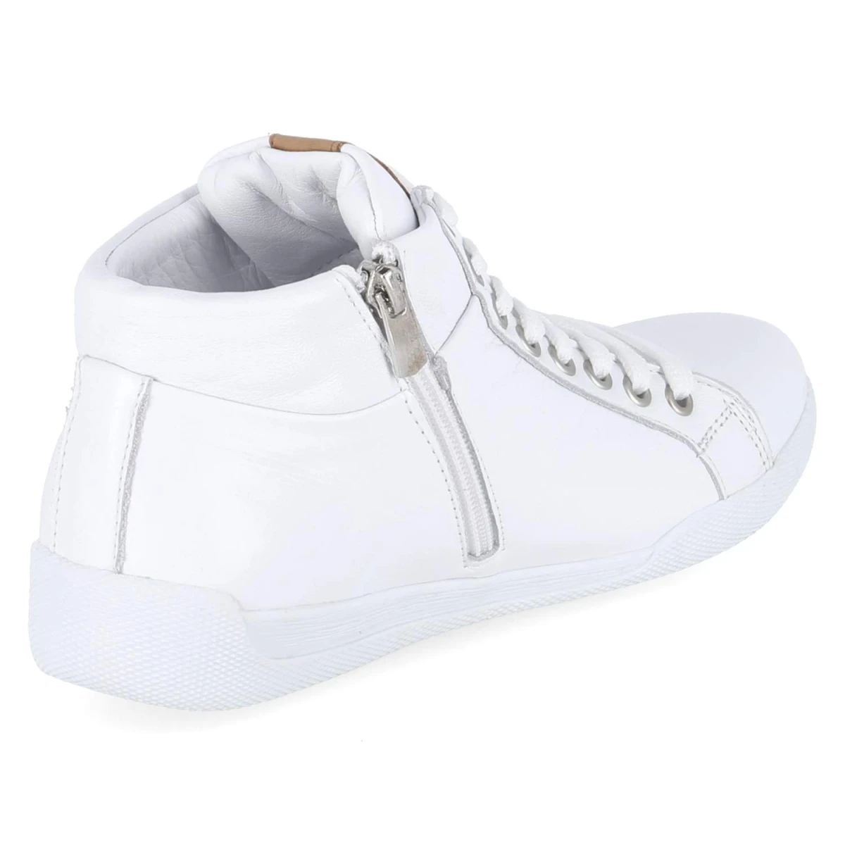 High Sneaker - weiß/brandy