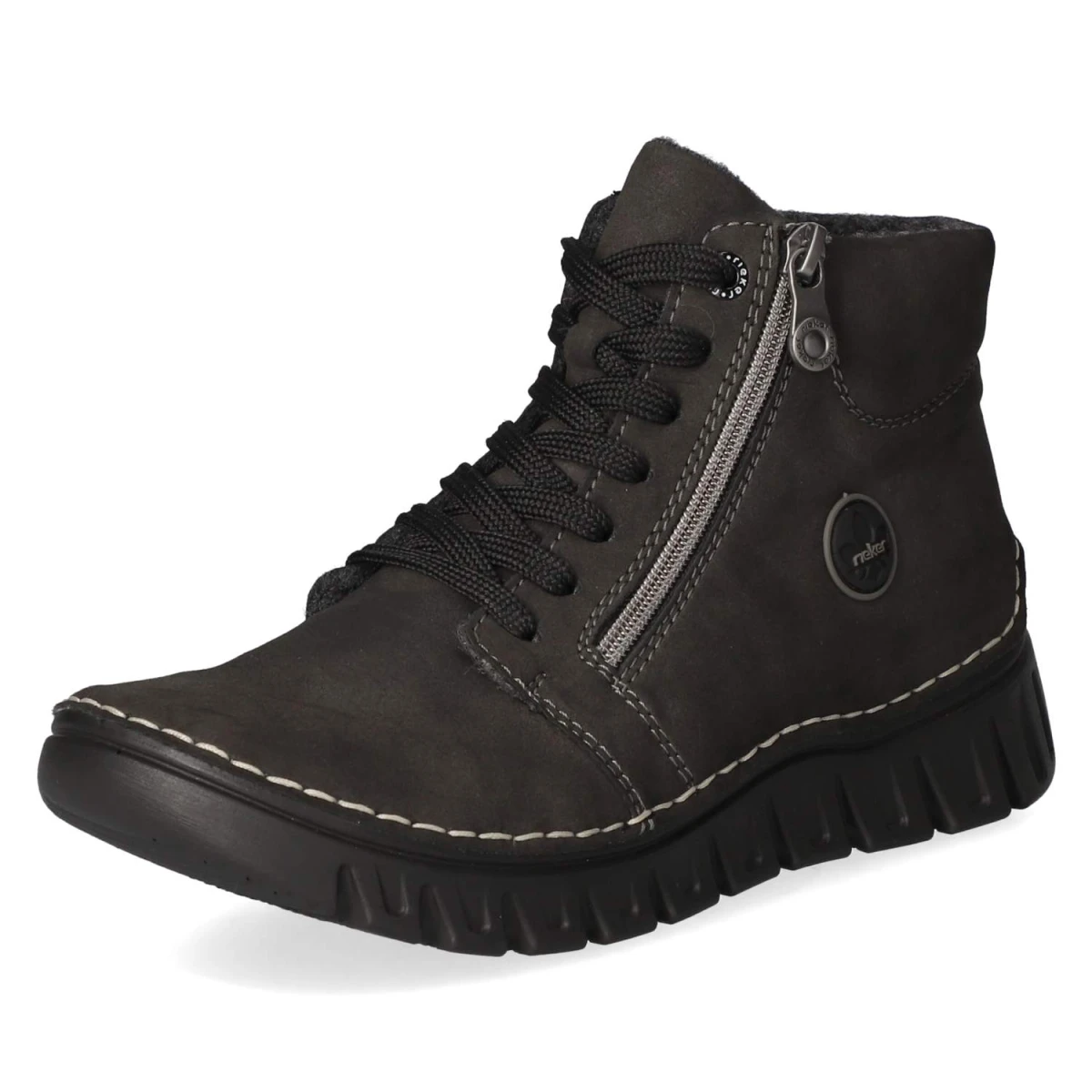 Schnürstiefeletten - grau