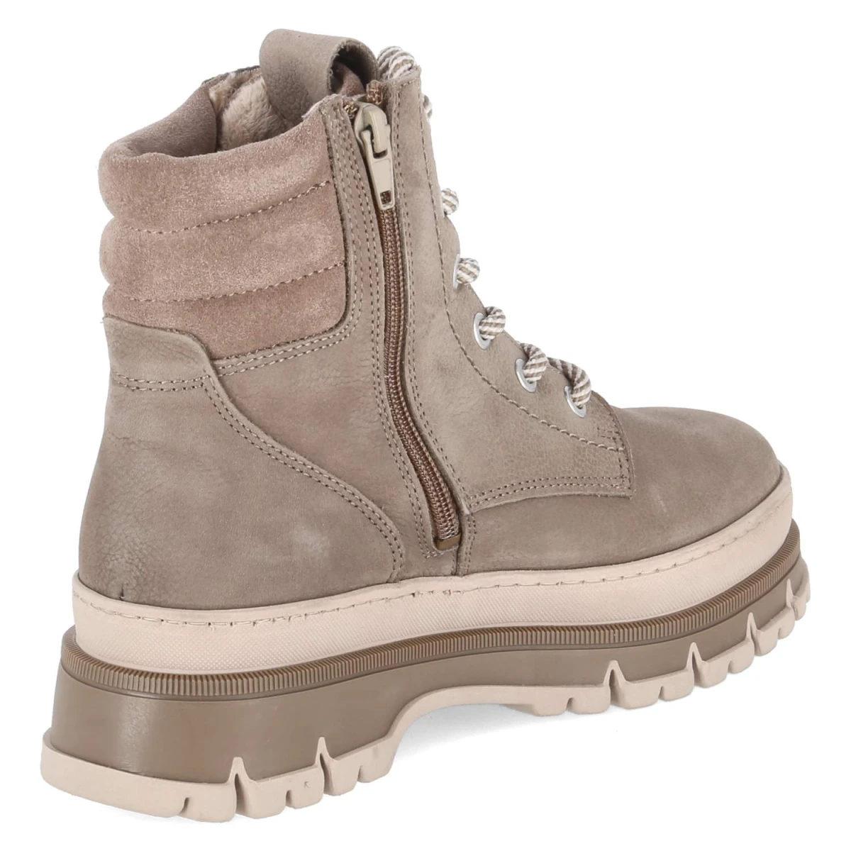 Schnürboots - Taupe