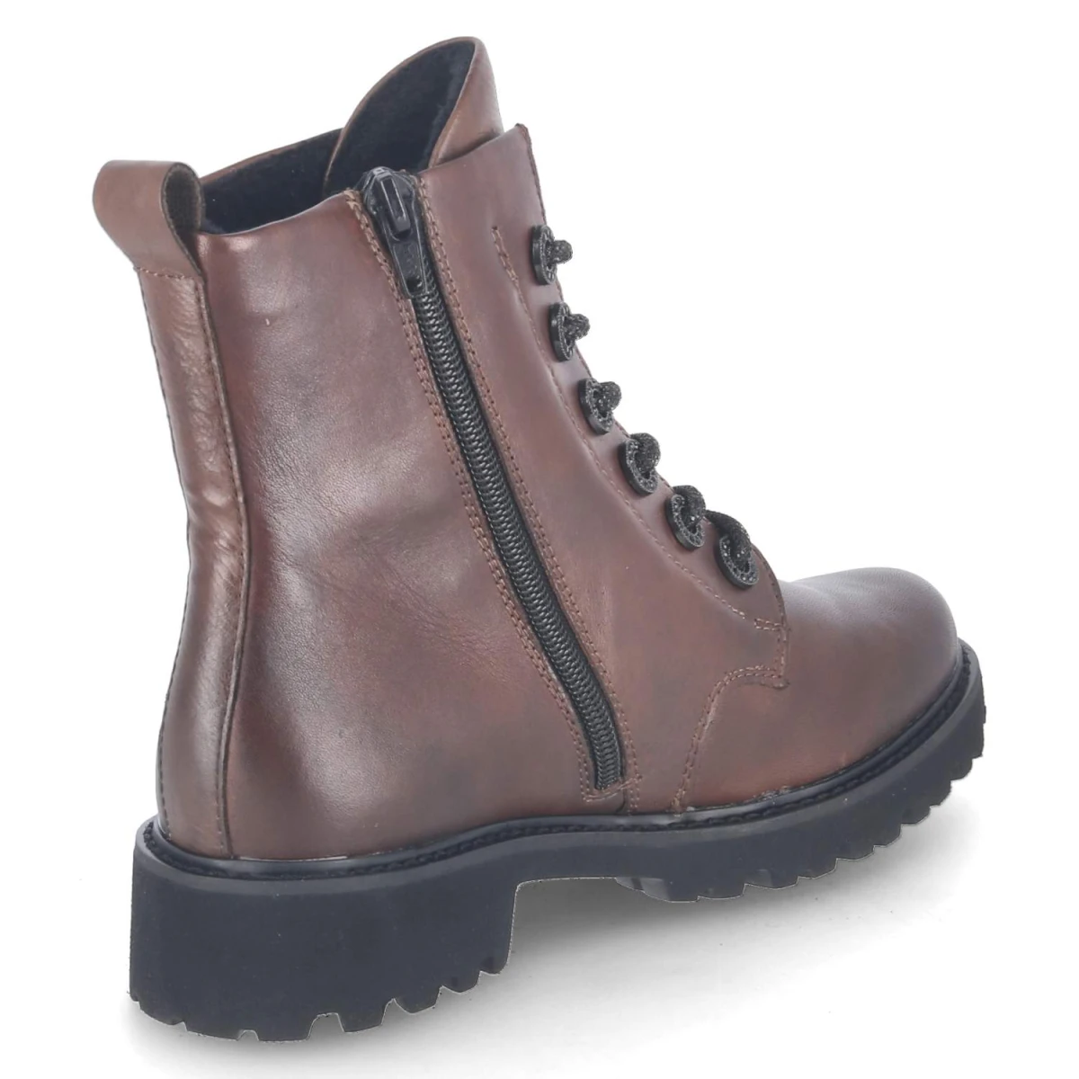 Schnürstiefeletten - BRAUN